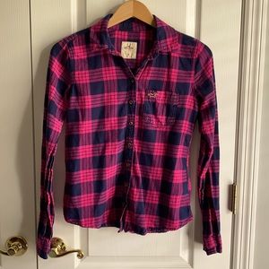 Hollister women’s flannel shirt M medium